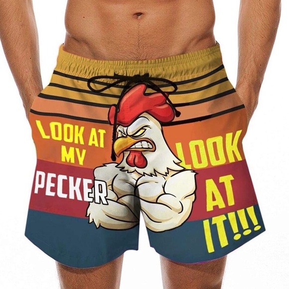 Other - NWT “Look At My Pecker” Surf Board Shorts